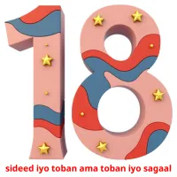 sideed iyo toban ama toban iyo sagaal Tarjetas didacticas