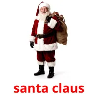santa claus Tarjetas didacticas