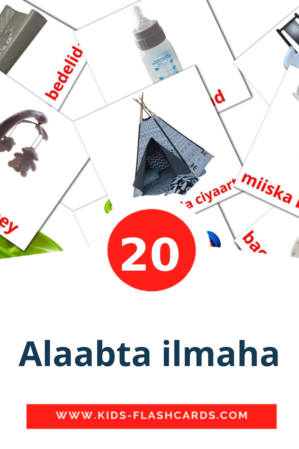 20 Alaabta ilmaha lasten kuvakortti päiväkodille somalinksi