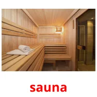 sauna cartes de vocabulaire