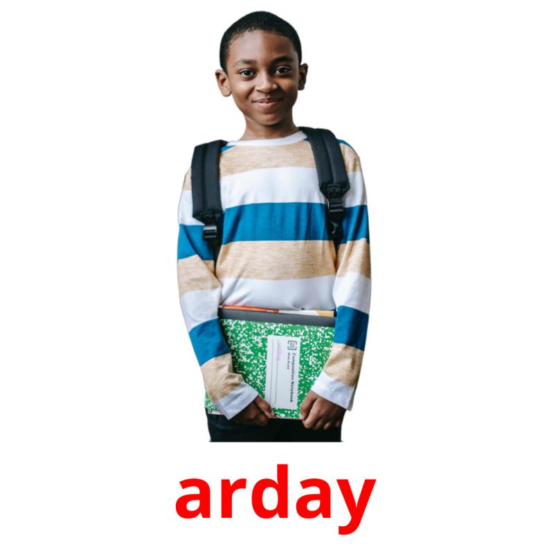arday picture flashcards