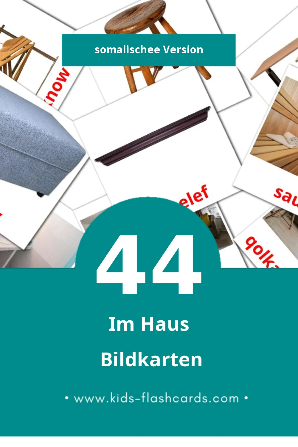 Visual Guriga Bildkarten für Kleinkinder (69 Karten in Somalische)