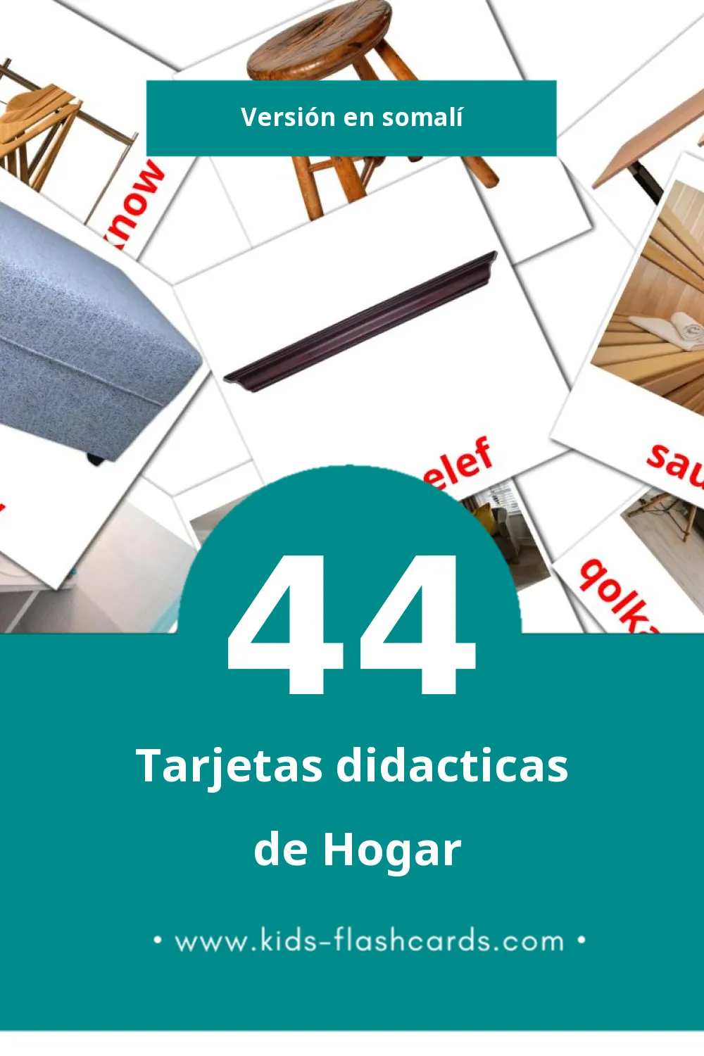 Tarjetas visuales de Guriga para niños pequeños (69 tarjetas en Somalí)