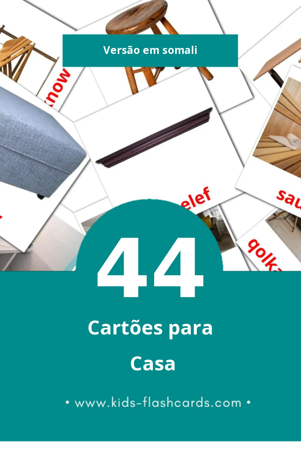 Flashcards de Guriga Visuais para Toddlers (69 cartões em Somali)