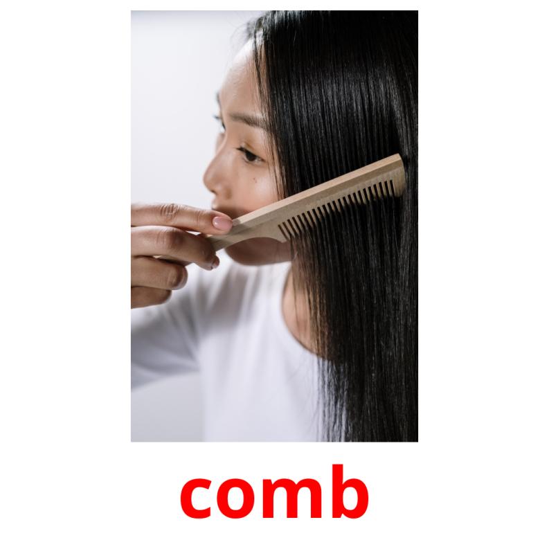 comb picture flashcards
