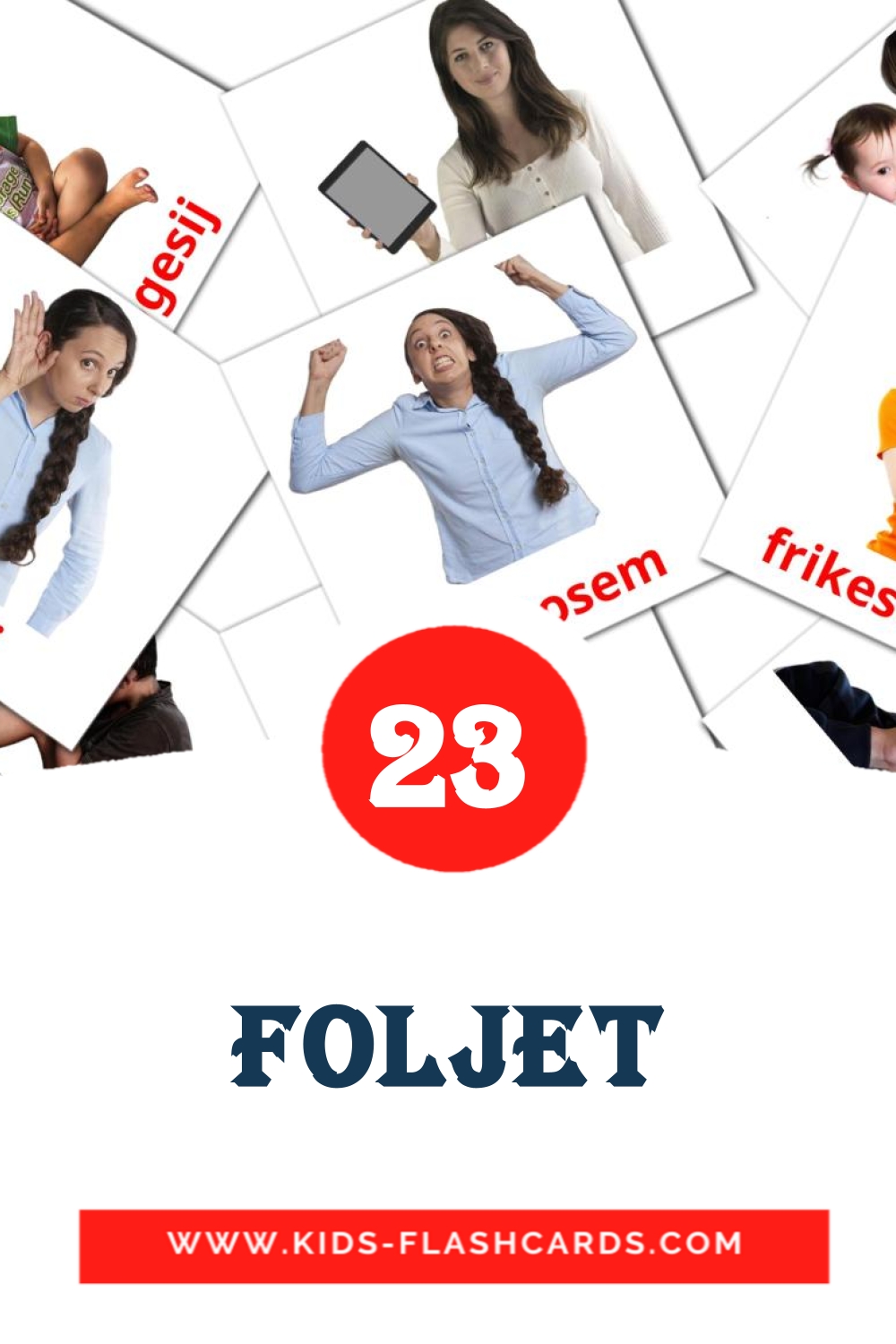 23 cartes illustrées de Foljet pour la maternelle en albanais