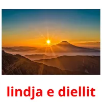 lindja e diellit Bildkarteikarten