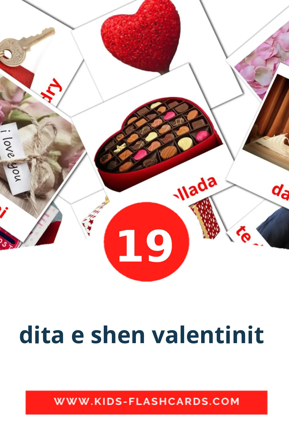 19 dita e shen valentinit  Picture Cards for Kindergarden in albanian