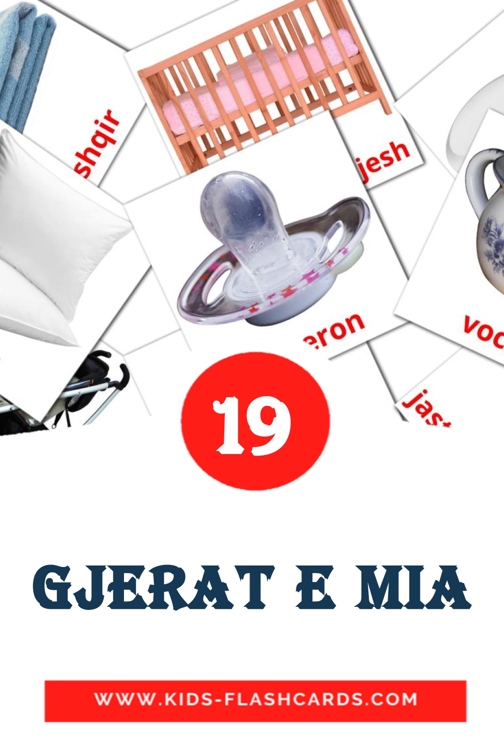 19 Gjerat e mia Picture Cards for Kindergarden in albanian