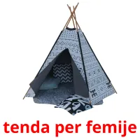 tenda per femije picture flashcards