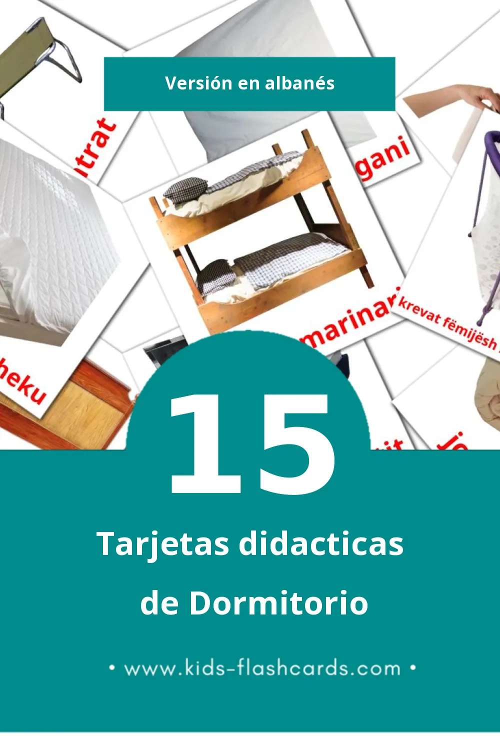 Tarjetas visuales de Dhomë gjumi para niños pequeños (15 tarjetas en Albanés) Tarjetas visuales de Dhomë gjumi para niños pequeños (15 tarjetas en Albanés)