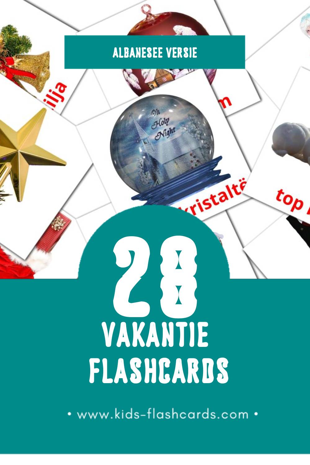 Visuele Pushime Flashcards voor Kleuters (28 kaarten in het Albanese)
