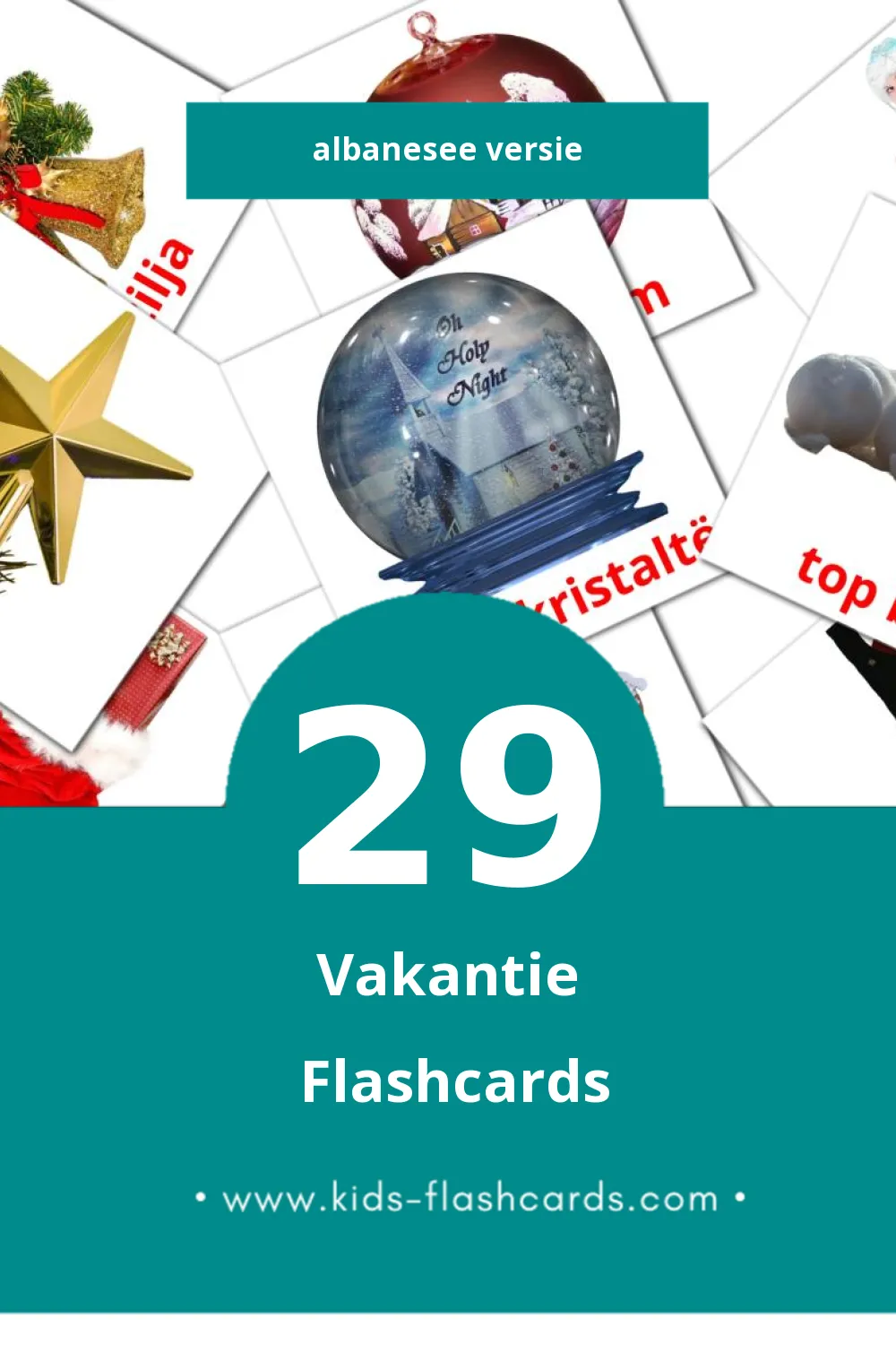 Visuele Pushime Flashcards voor Kleuters (29 kaarten in het Albanese)