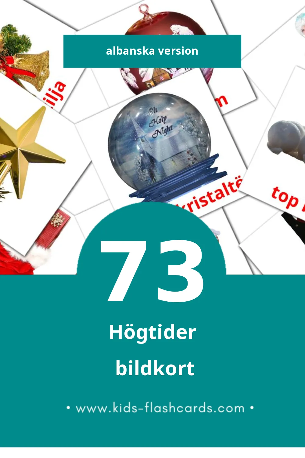 Visuella Pushime för småbarn (73 bildkort för barn på Albanska)