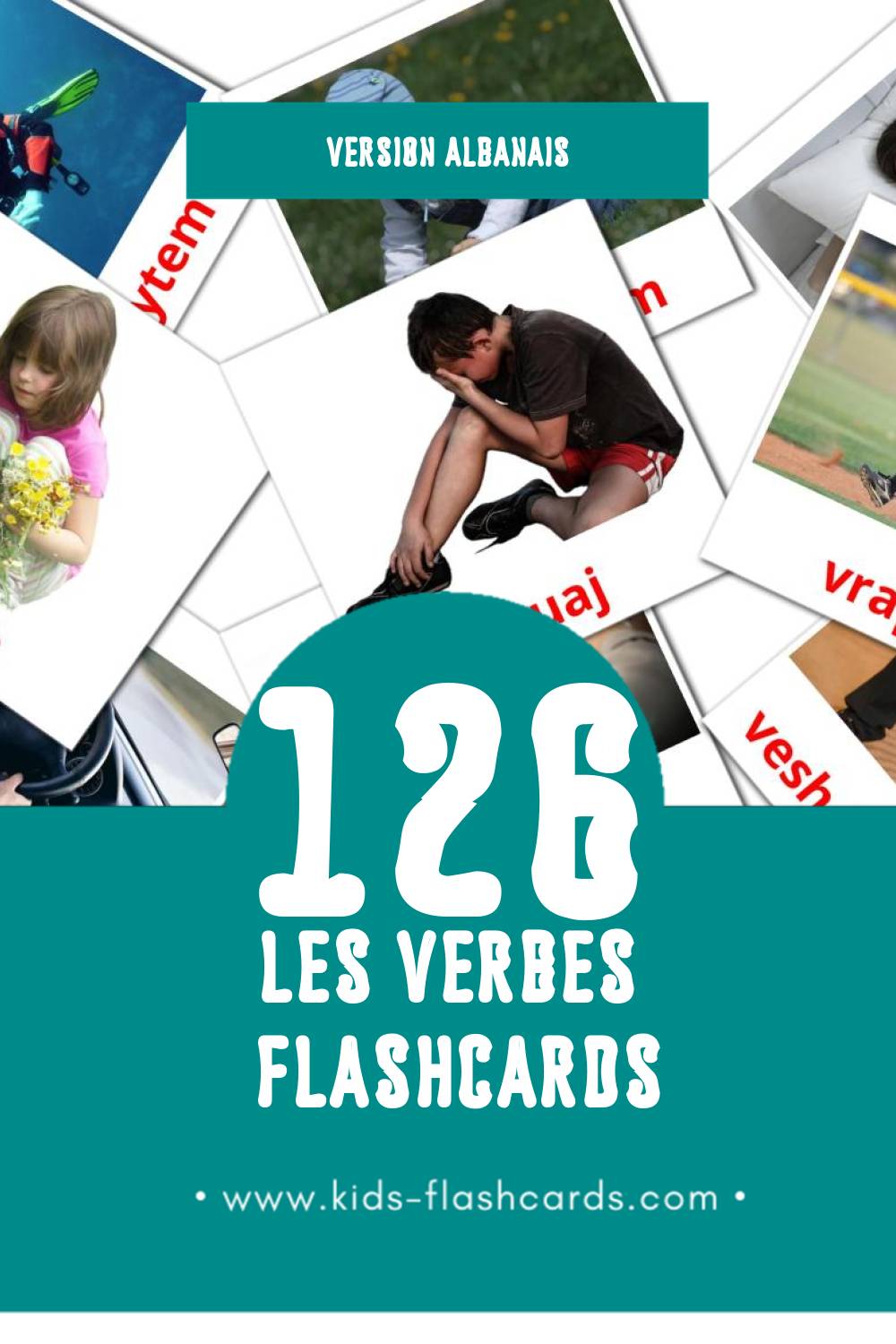 Flashcards Visual Foljet pour les tout-petits (126 cartes en Albanais)