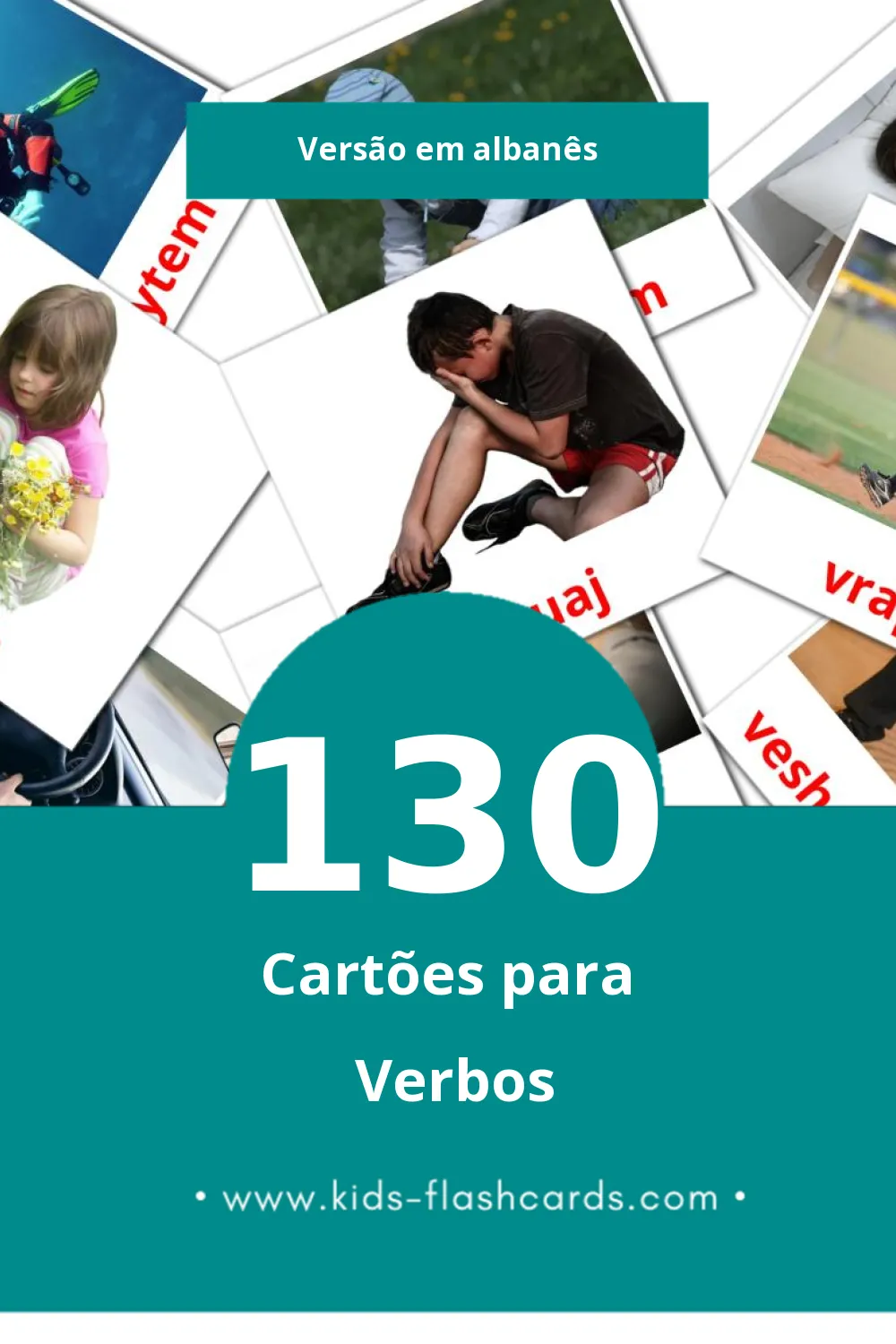 Flashcards de Foljet Visuais para Toddlers (130 cartões em Albanês)