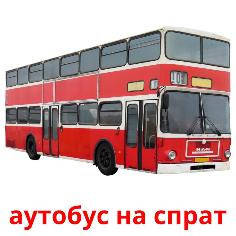 аутобус на спрат flashcards illustrate