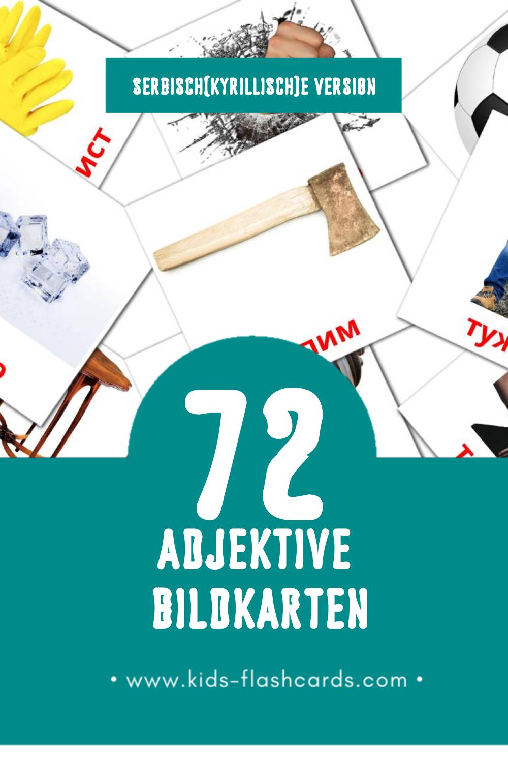 Visual придеви Flashcards für Kleinkinder (72 Karten in Serbisch(kyrillisch))