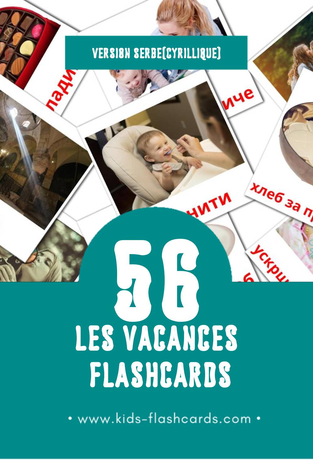 Flashcards Visual Празници pour les tout-petits (56 cartes en Serbe(cyrillique))