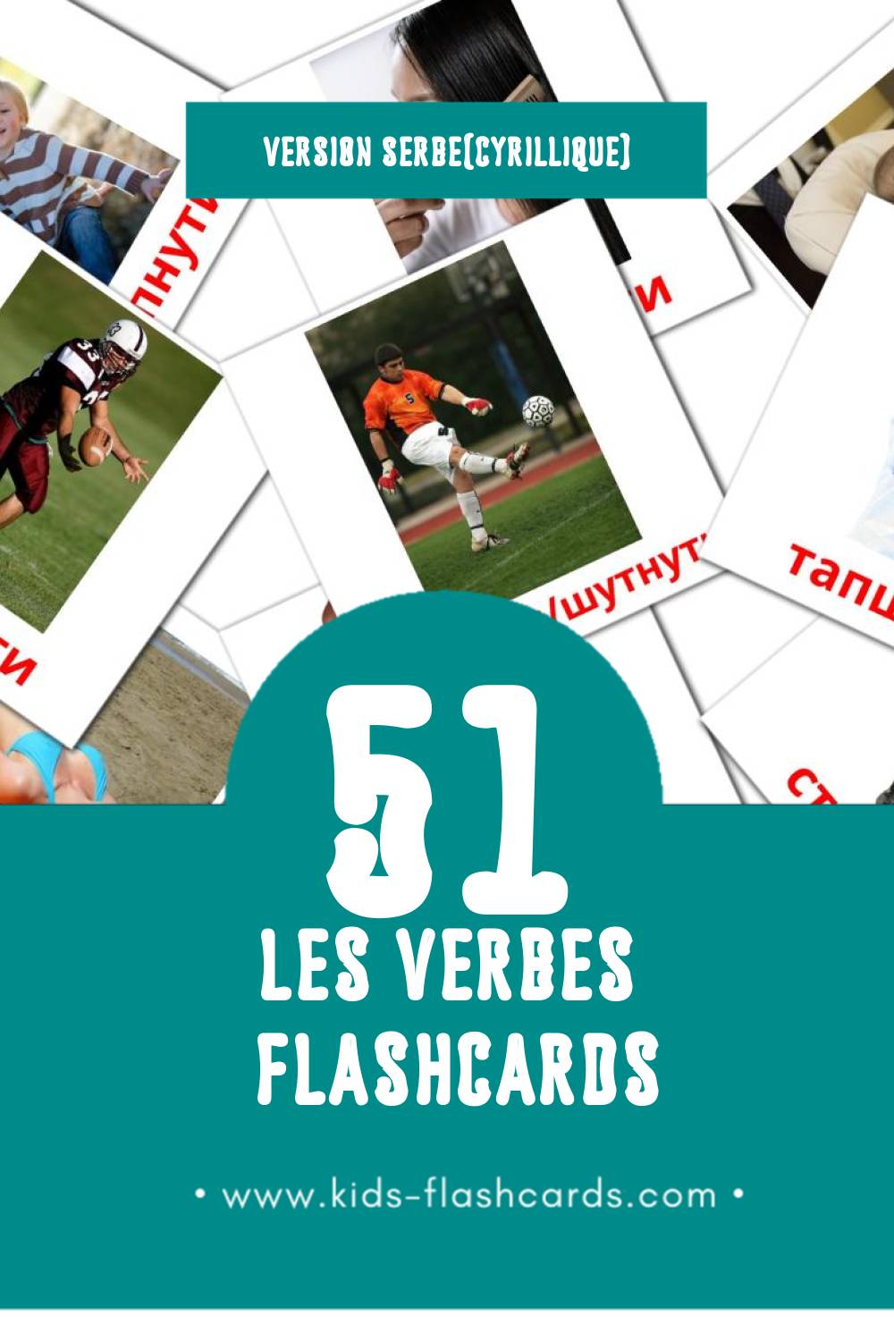 Flashcards Visual Глаголи pour les tout-petits (84 cartes en Serbe(cyrillique))
