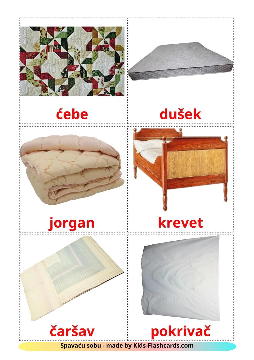 Bed - 15 Free Printable serbian Flashcards 