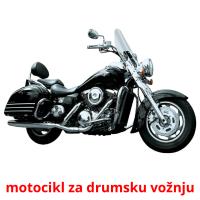 motocikl za drumsku vožnju flashcards illustrate