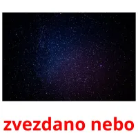 zvezdano nebo cartões com imagens