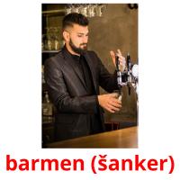 barmen (šanker) flashcards illustrate