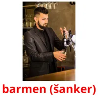 barmen (šanker) Bildkarteikarten