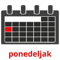 ponedeljak picture flashcards