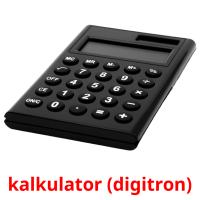 kalkulator (digitron) Bildkarteikarten