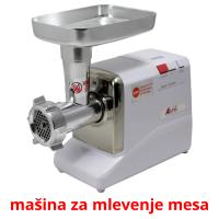 mašina za mlevenje mesa Tarjetas didacticas