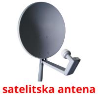 satelitska antena flashcards illustrate
