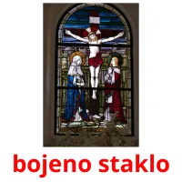 bojeno staklo Bildkarteikarten