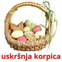 uskršnja korpica Bildkarteikarten