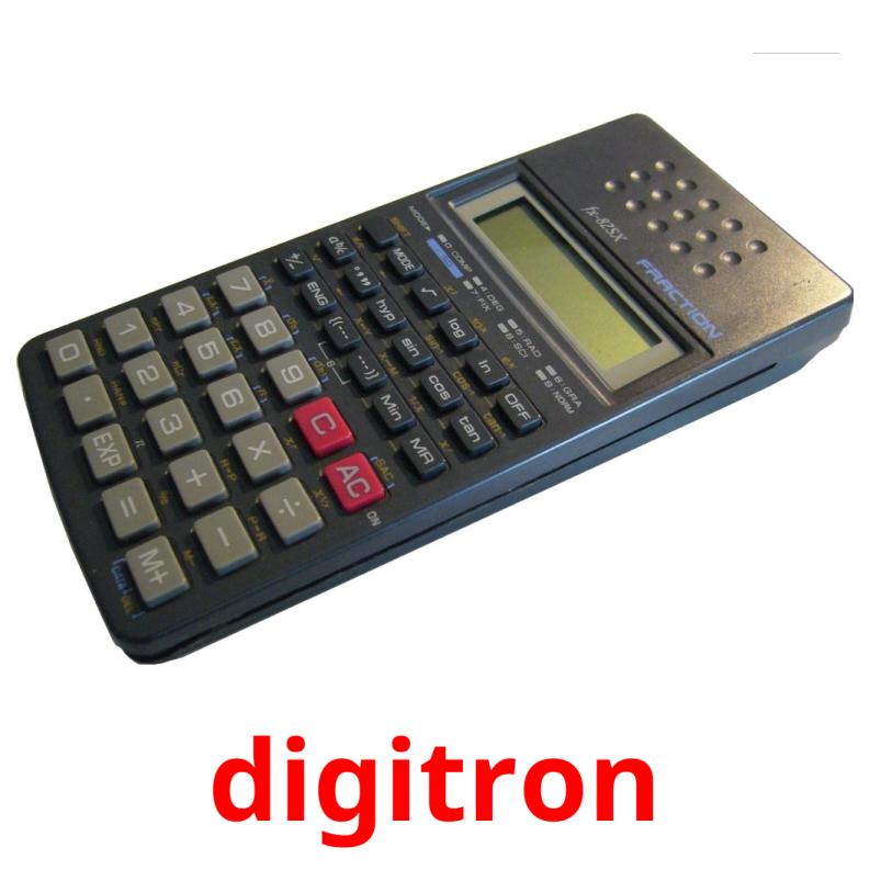 digitron picture flashcards