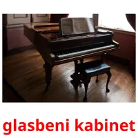 glasbeni kabinet flashcards illustrate