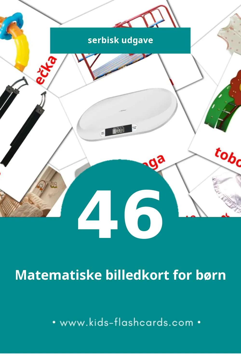 Visuelle billedkort for børn om Beba til småbørn (46 kort på Serbisk)