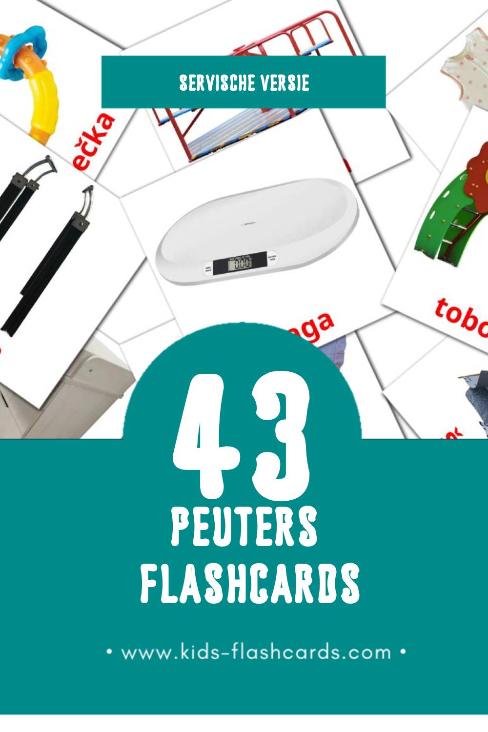 Visuele Beba Flashcards voor Kleuters (43 kaarten in het Servisch)