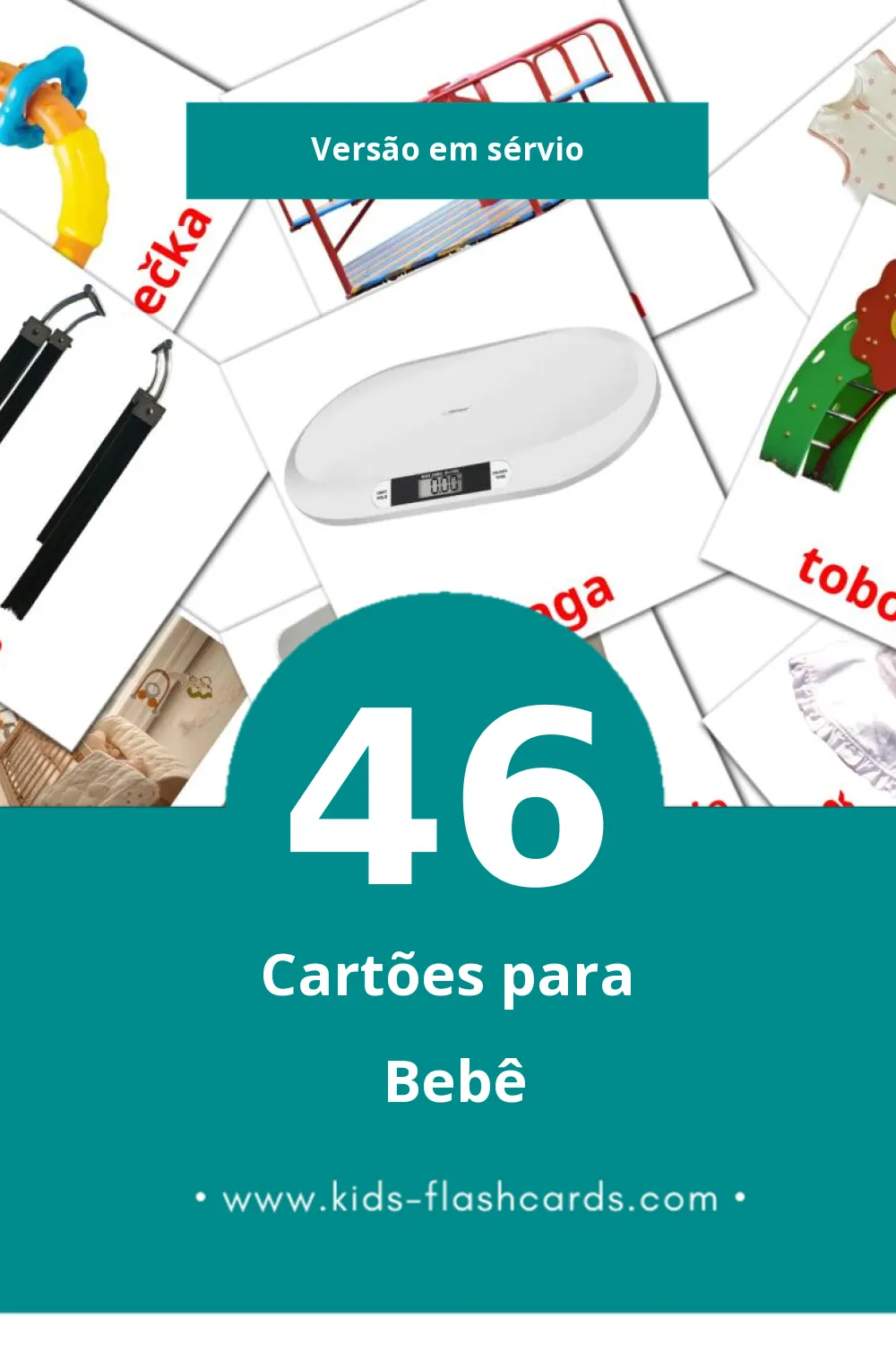 Flashcards de Beba Visuais para Toddlers (46 cartões em Sérvio)