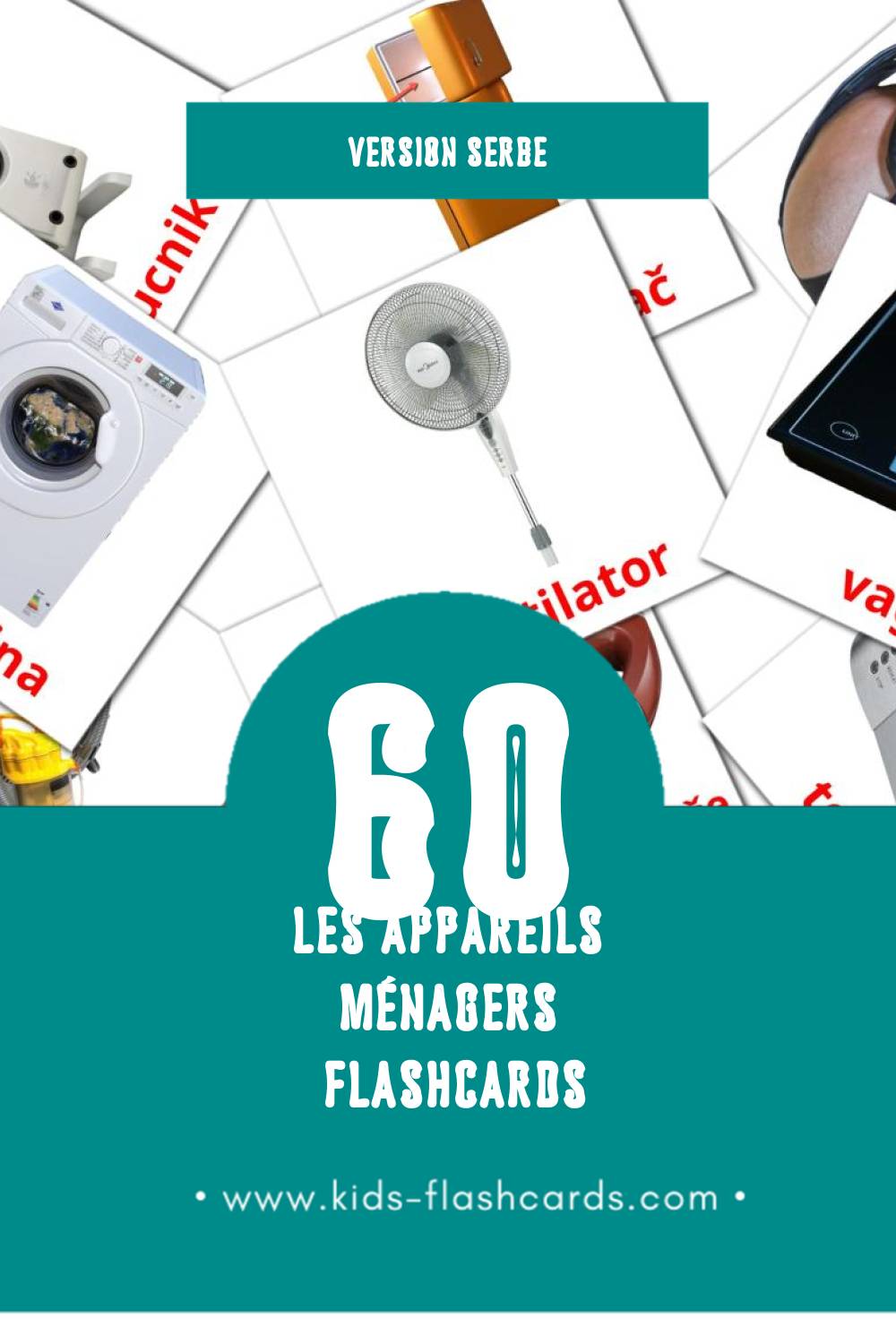 Flashcards Visual Kućni aparati pour les tout-petits (60 cartes en Serbe)
