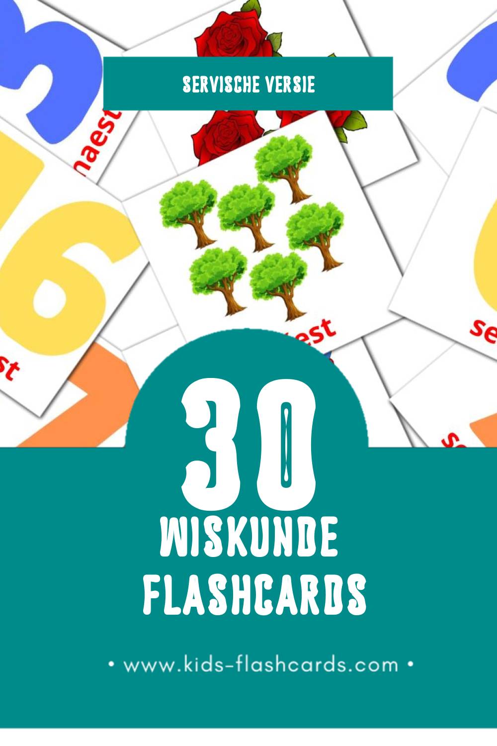 Visuele Matematika Flashcards voor Kleuters (30 kaarten in het Servisch)