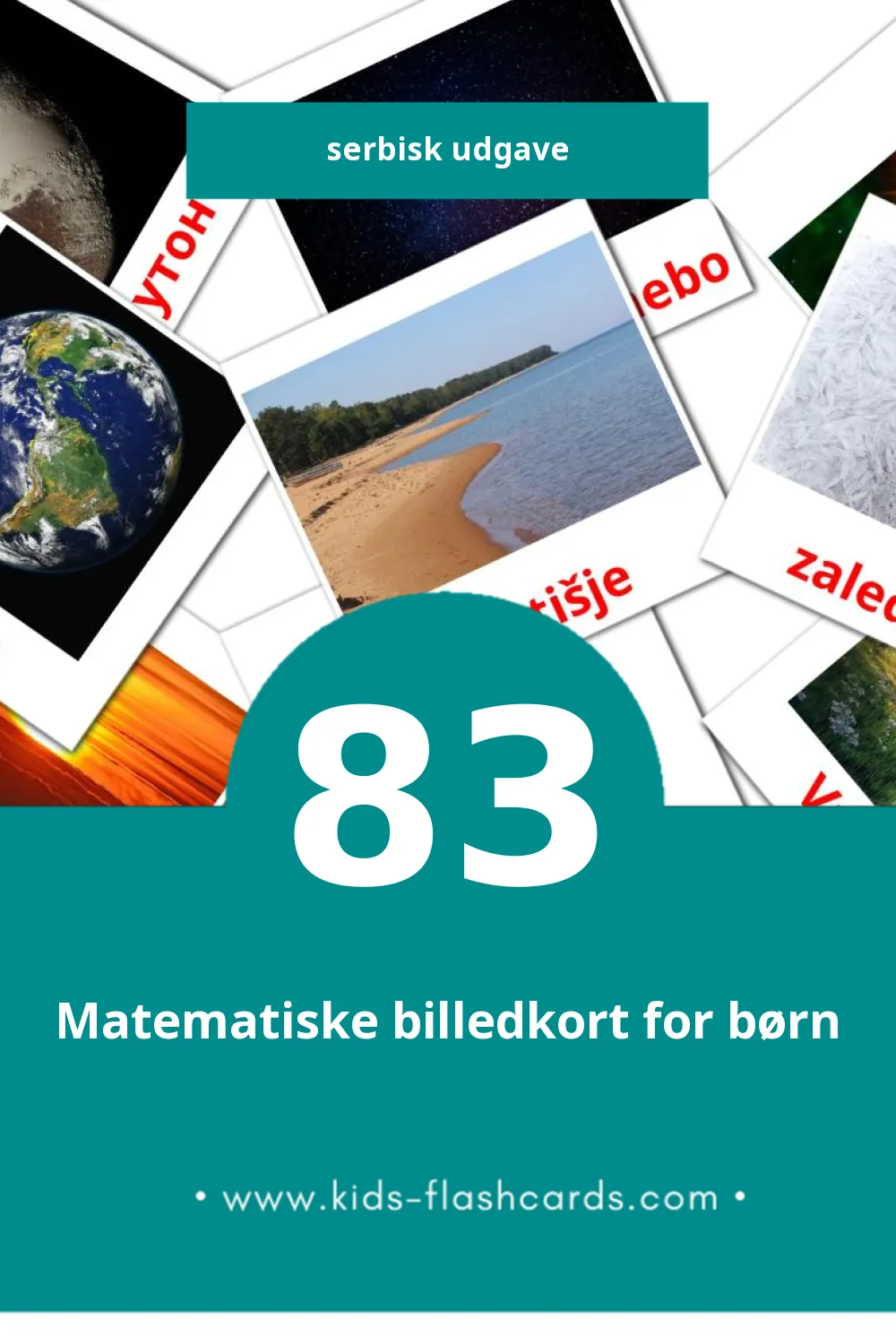 Visuelle billedkort for børn om Priroda til småbørn (83 kort på Serbisk)