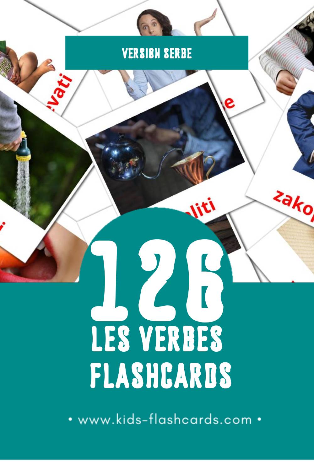 Flashcards Visual Glagoli pour les tout-petits (132 cartes en Serbe)