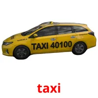 taxi cartões com imagens