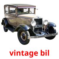 vintage bil flashcards illustrate