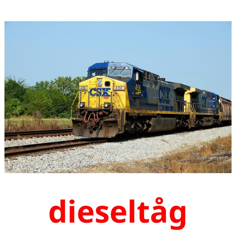 dieseltåg picture flashcards