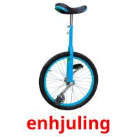 enhjuling flashcards illustrate