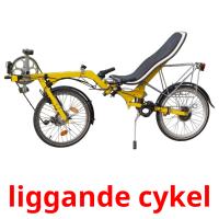 liggande cykel flashcards illustrate