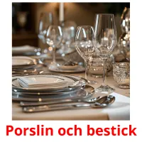 Porslin och bestick ansichtkaarten